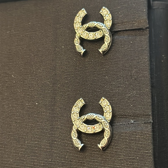 Authentic Chanel CC Stud Earrings - Picture 7 of 13